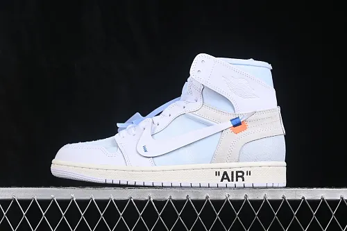 All categories Air Jordan Jordan series basketball shoes Air Jordan 1 High Off White x Air Jordan OW AJ1 Joe 1 joint white high-top basketball shoes AA3834-100